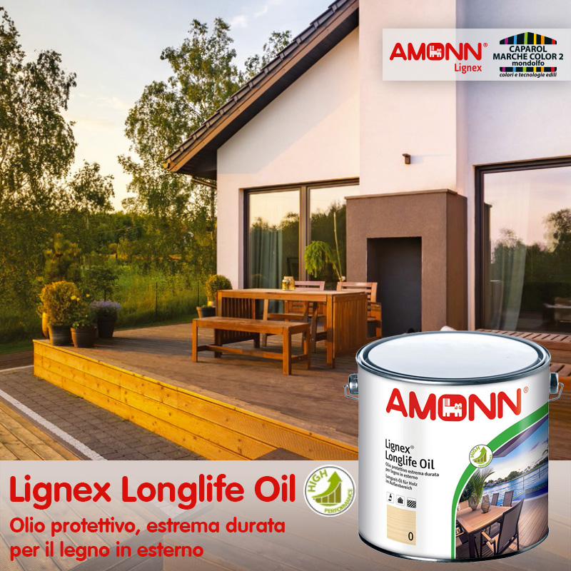 Olio protettivo per legno di estrema durata Lignex Longlife Oil di Amonn